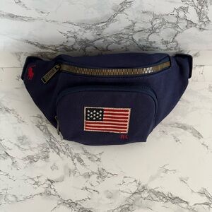 Polo Ralph Lauren USA Patched Logo Crossbody Shoulder Bag Fanny Pack PWing Sport